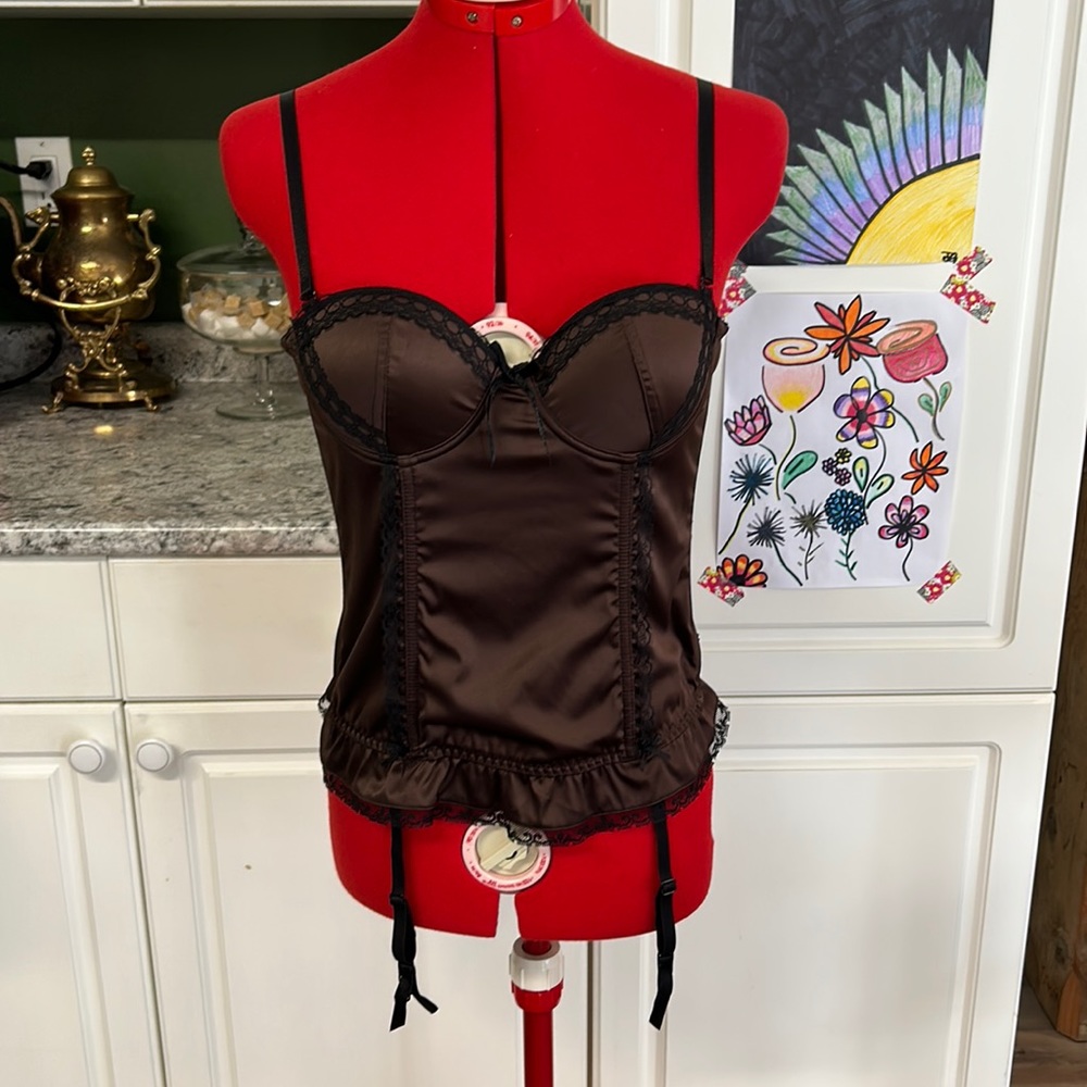 NWOT bustier with garters
